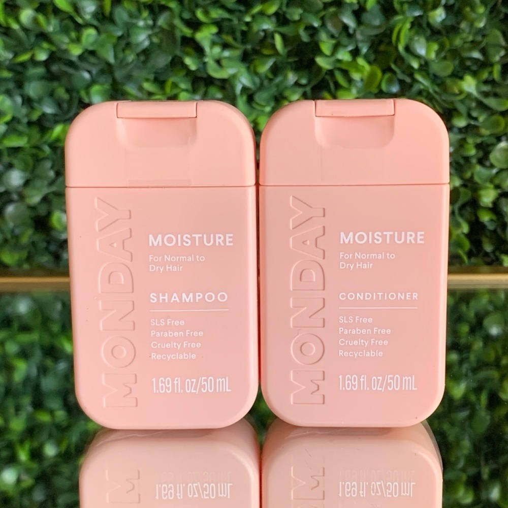 MONDAY Haircare MOISTURE Shampoo & Conditioner Set | NEW | Travel Size 50mL